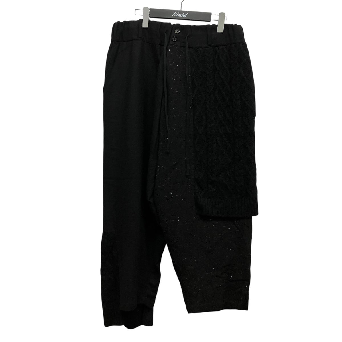 SAMPLE ETERMINE TWEED PANTS WITH KNIT SWITCHING DESIGNレイヤードドッキングニットパンツUU-P78-817
