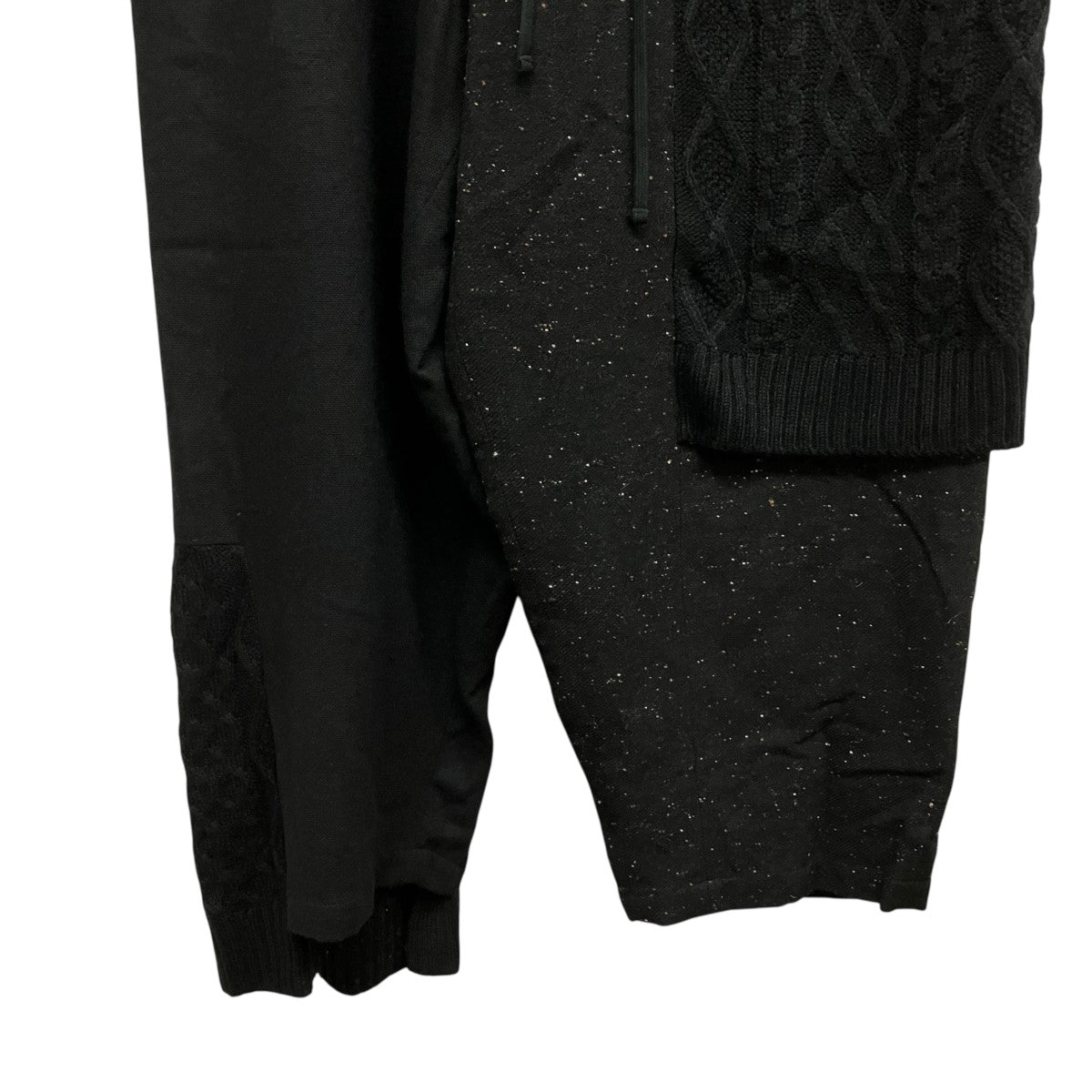 SAMPLE ETERMINE TWEED PANTS WITH KNIT SWITCHING DESIGNレイヤードドッキングニットパンツUU-P78-817