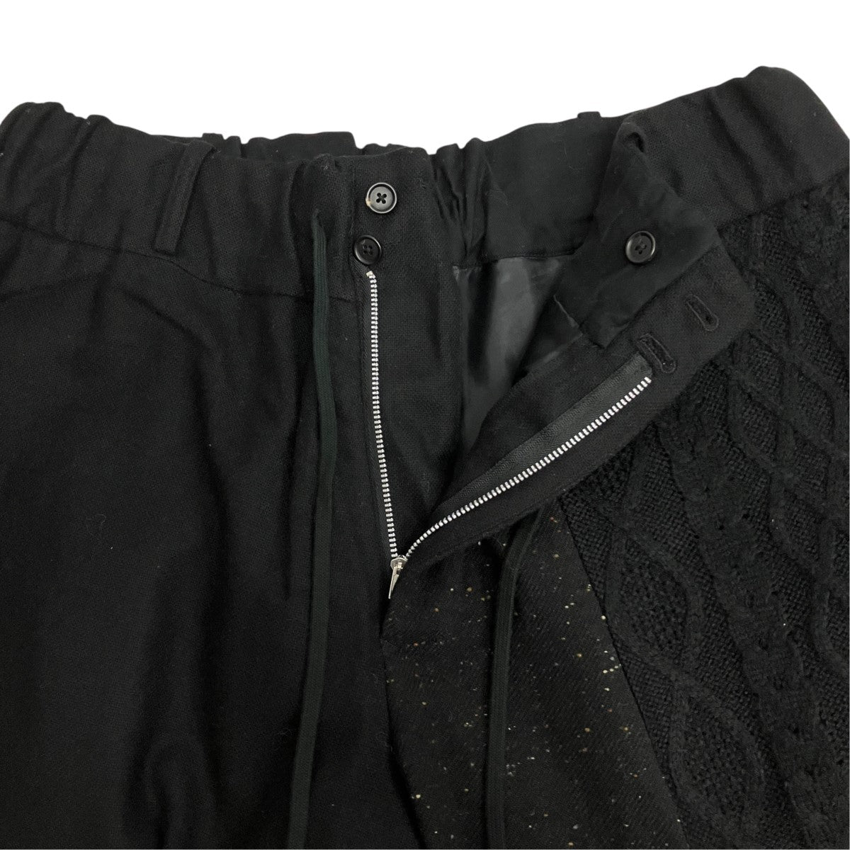 SAMPLE ETERMINE TWEED PANTS WITH KNIT SWITCHING DESIGNレイヤードドッキングニットパンツUU-P78-817