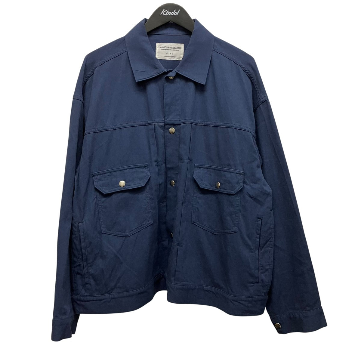 マウンテンリサーチ　カントリー　ジャケット　ネイビー　チェック　M 美品 MOUNTAIN RESEARCH(マウンテンリサーチ) MTR4149 Type 2コットン