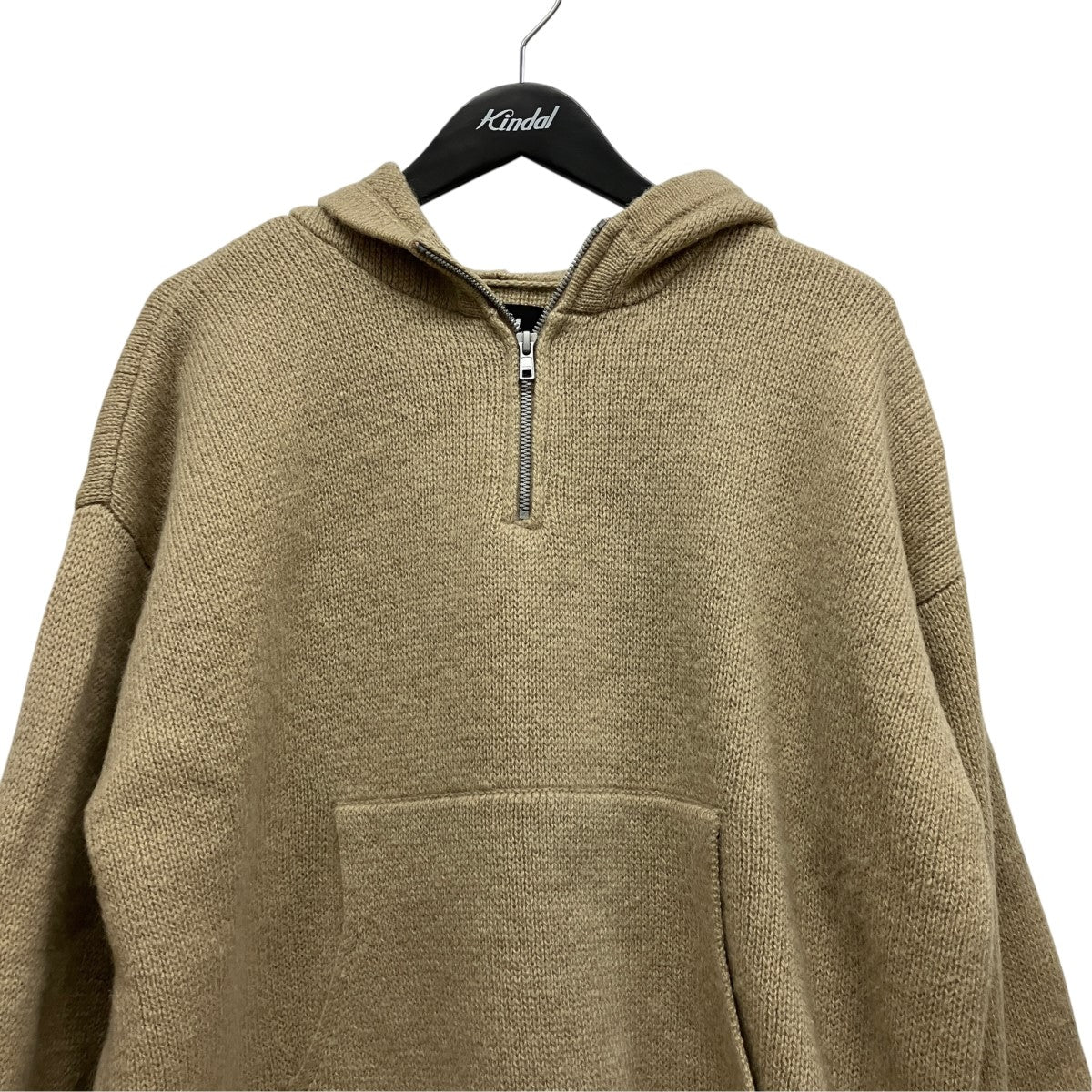 QUARTER ZIP KNIT HOODIEフーデッドハーフジップニット117278