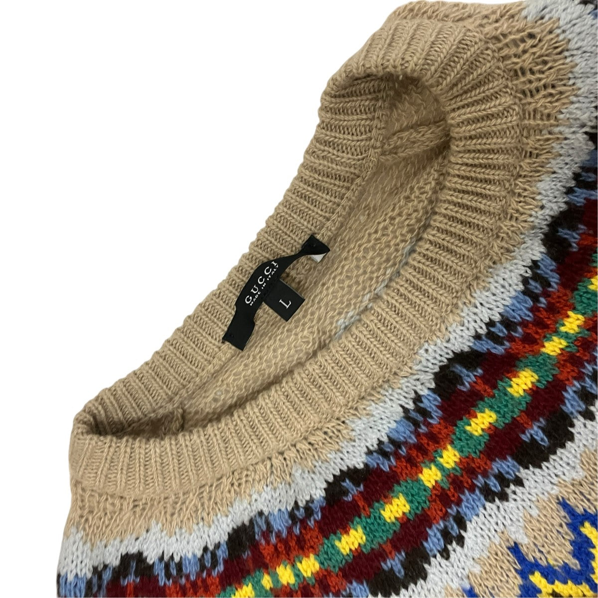 GUCCI ノルディック柄セーター387713 古着・中古-5枚目のアイテム画像