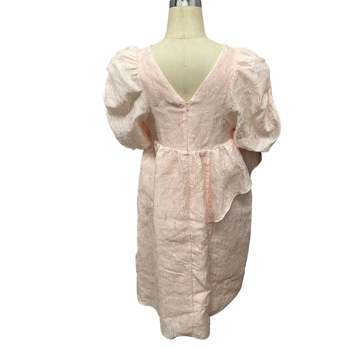 ANDRESD bubble sleeve jacquard dress半袖ジャガードドレス2383-50251-N 古着・中古-2枚目のアイテム画像