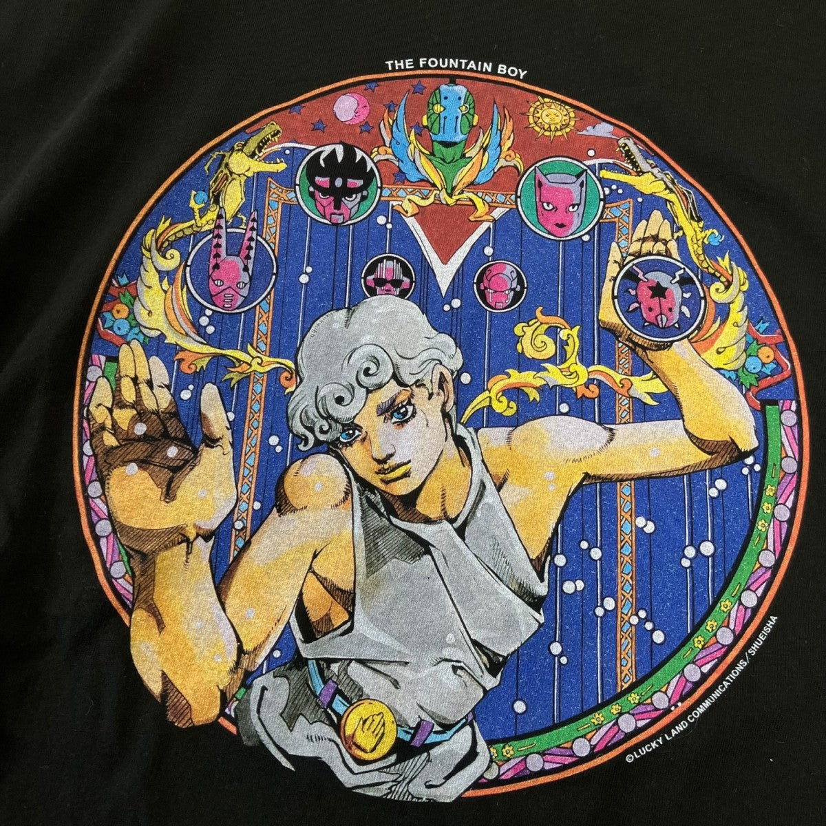 WARP×ジョジョの奇妙な冒険 噴水小僧プリントTシャツ 古着・中古-4枚目のアイテム画像