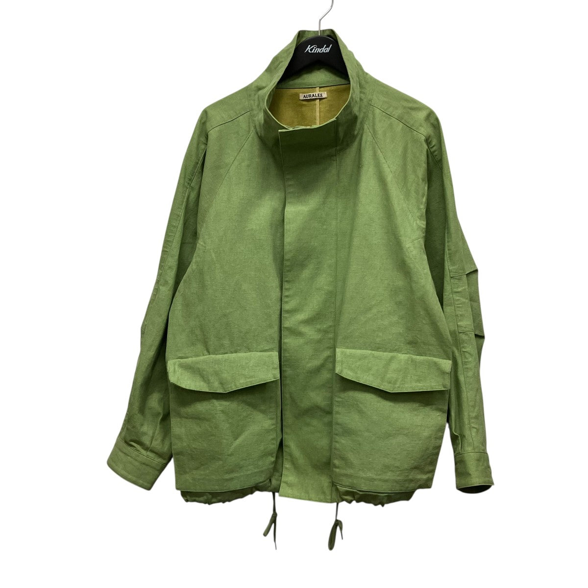 AURALEE 24AWWASHED HARD TWIST CANVAS BLOUSONジップアップジャケットA24SB01OC 古着・中古-1枚目のアイテム画像