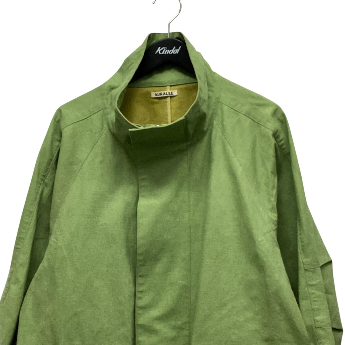 AURALEE 24AWWASHED HARD TWIST CANVAS BLOUSONジップアップジャケットA24SB01OC 古着・中古-4枚目のアイテム画像