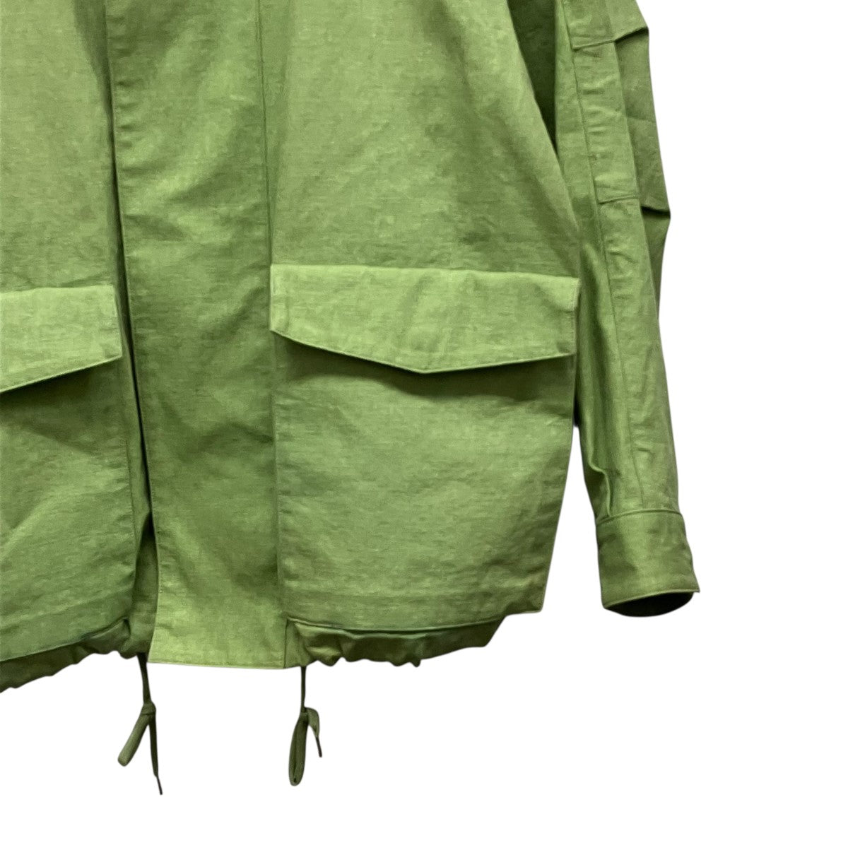 AURALEE 24AWWASHED HARD TWIST CANVAS BLOUSONジップアップジャケットA24SB01OC 古着・中古-5枚目のアイテム画像