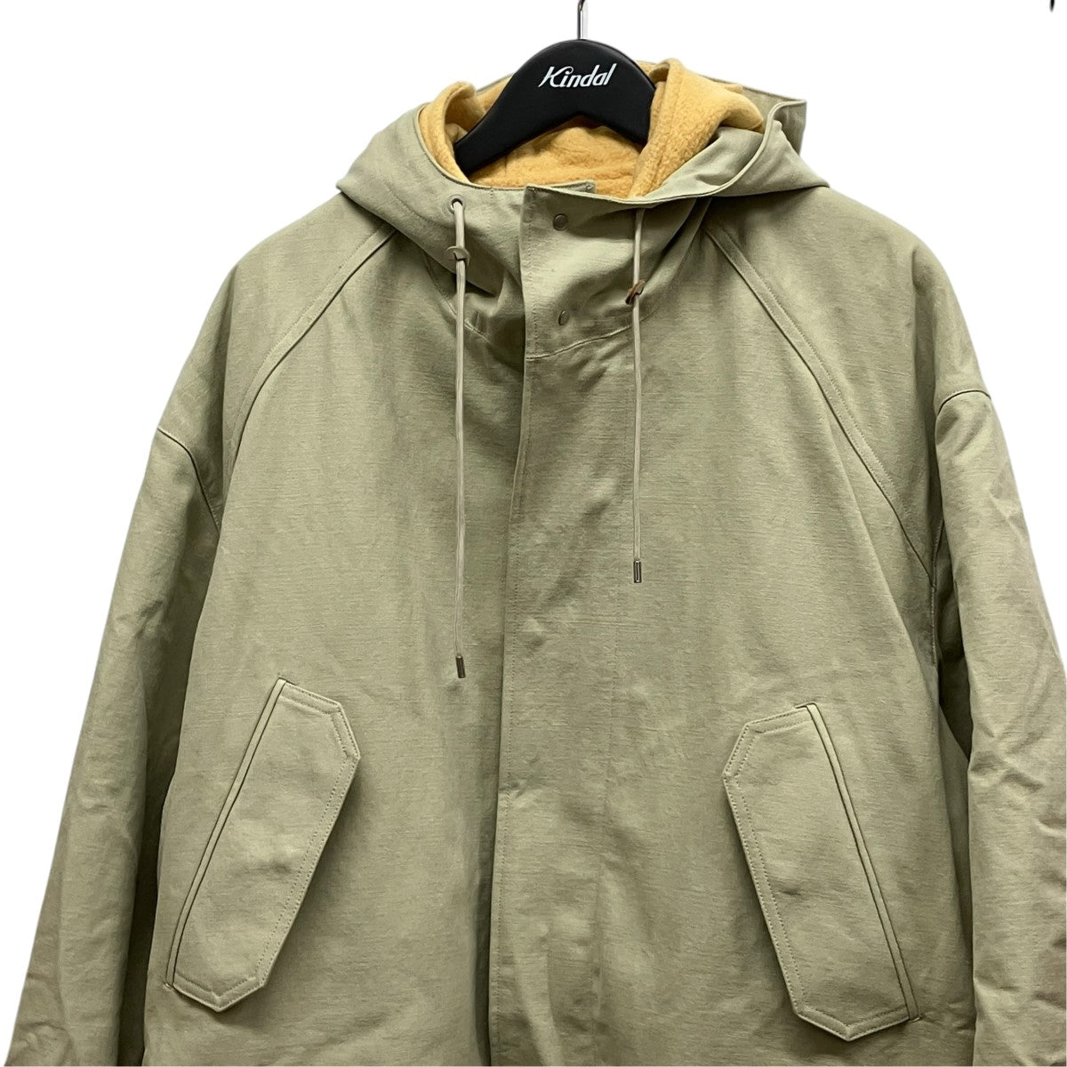 AURALEE 23AWWASHED HEAVY CANVAS LINER COATライナー付ジップアップフーデッドコートA23AC01MN 古着・中古-4枚目のアイテム画像