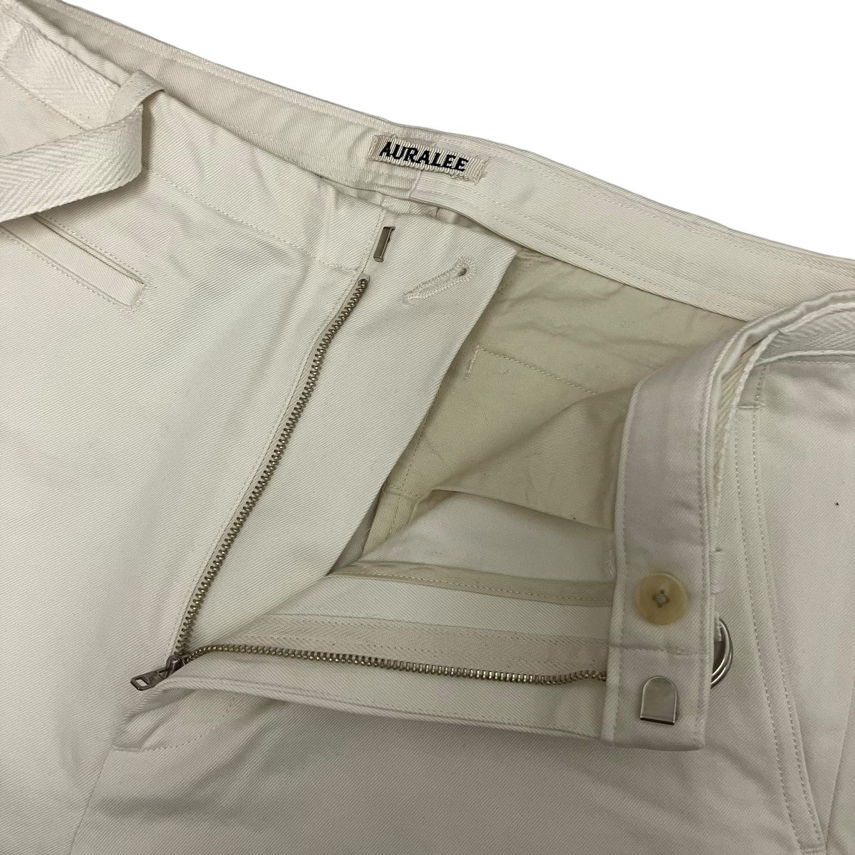 AURALEE WASHED FINX CHINO BELTED PANTSベルテッドパンツA25SP01FC 古着・中古-3枚目のアイテム画像