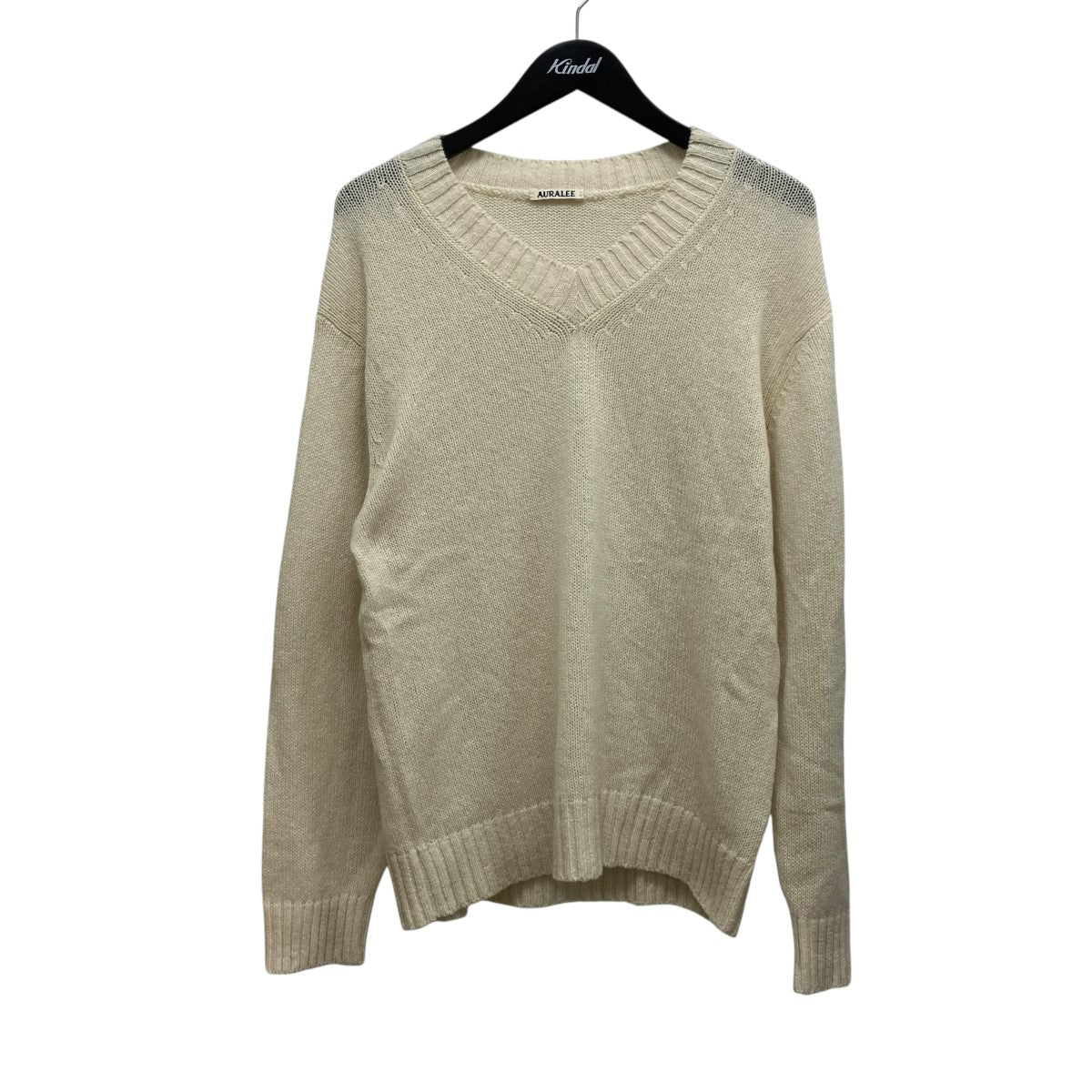 25AWSUMMER CASHMERE KNIT V-NECK P OVネックニットA25SV02CK