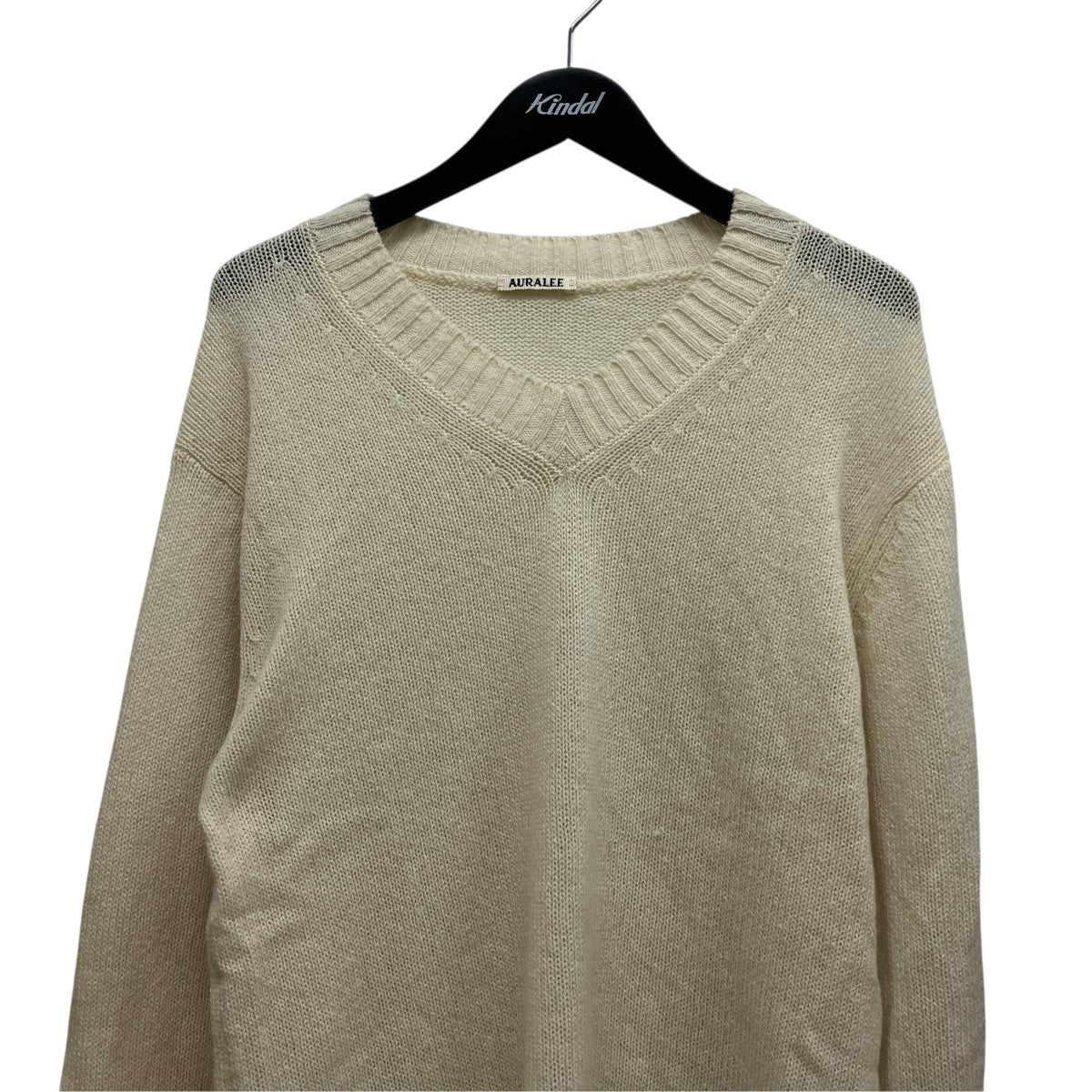 25AWSUMMER CASHMERE KNIT V-NECK P OVネックニットA25SV02CK