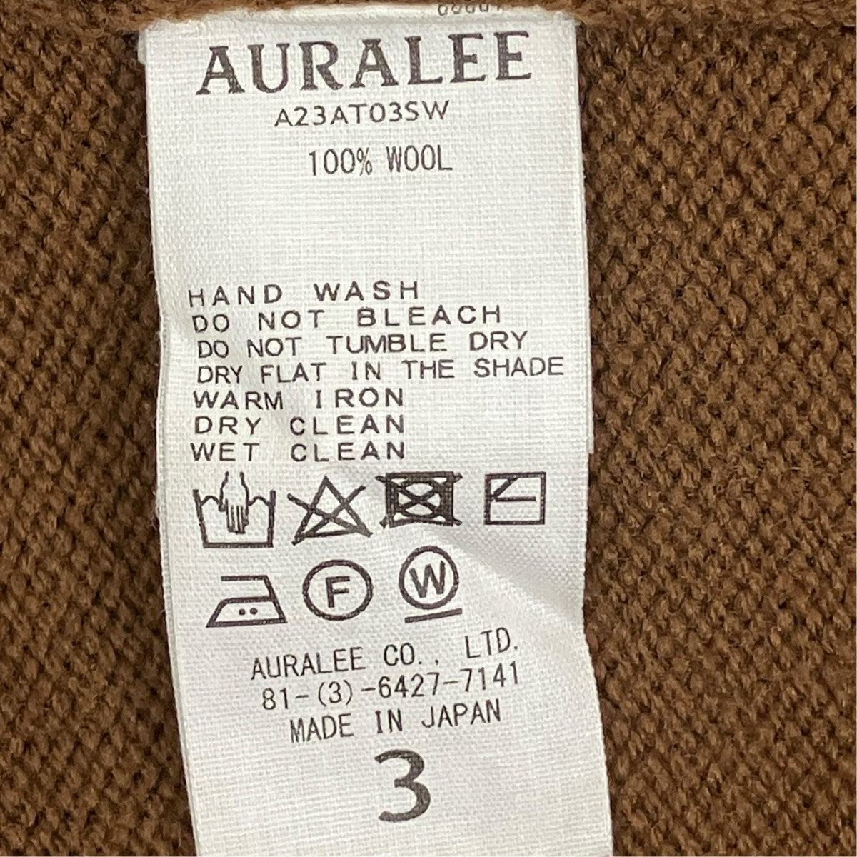 23AWWASHED FRENCH MERINO KNIT TURTLEハイネックニットA23AT03SW