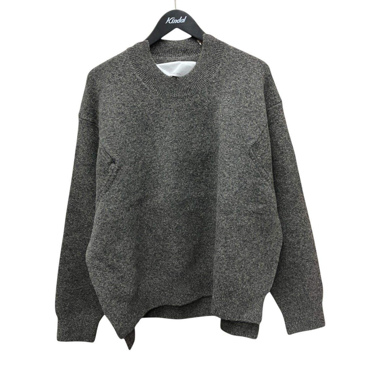 slit crew neck pullover-heavy oz yak knitヤクウールプルオーバーニットN-23A-038