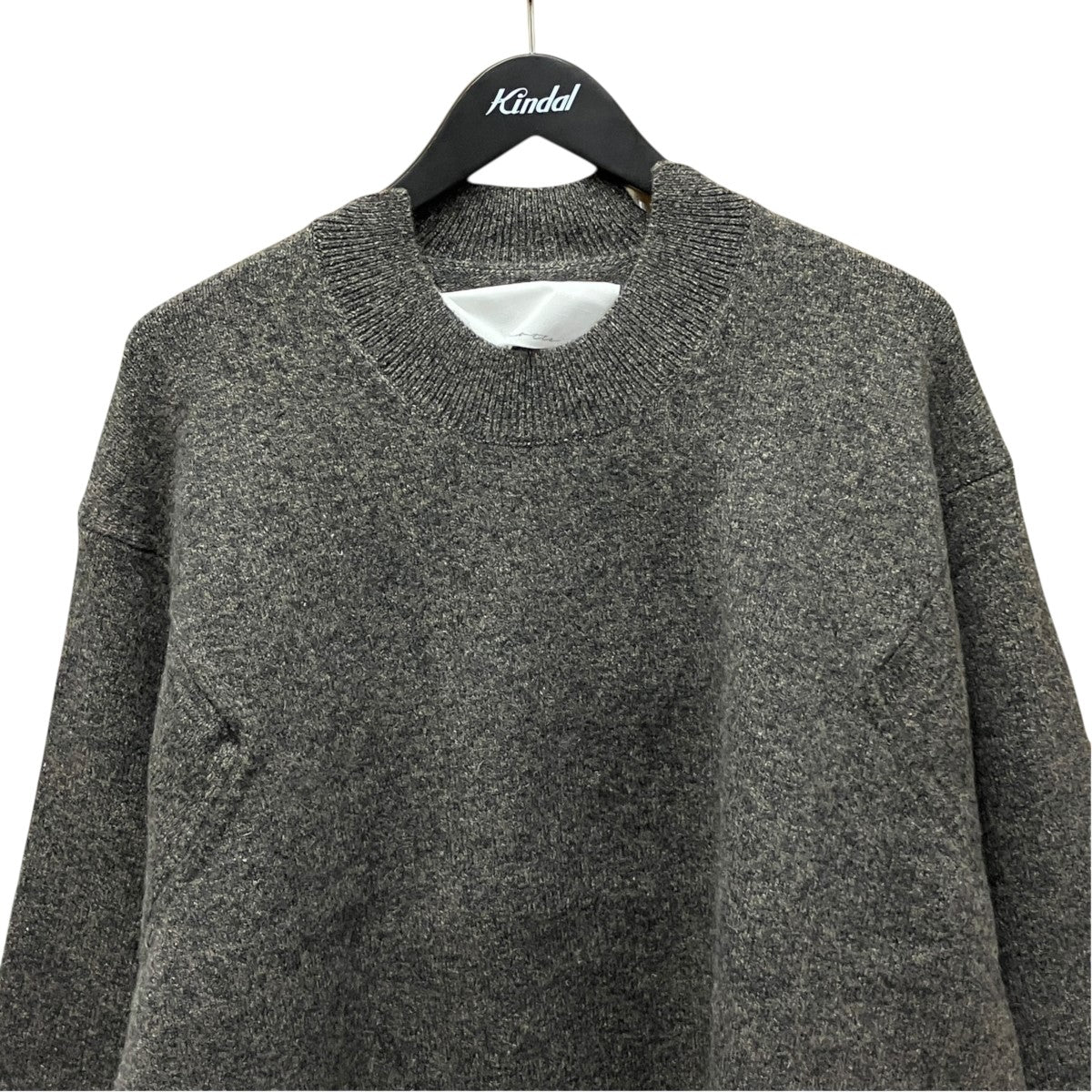slit crew neck pullover-heavy oz yak knitヤクウールプルオーバーニットN-23A-038