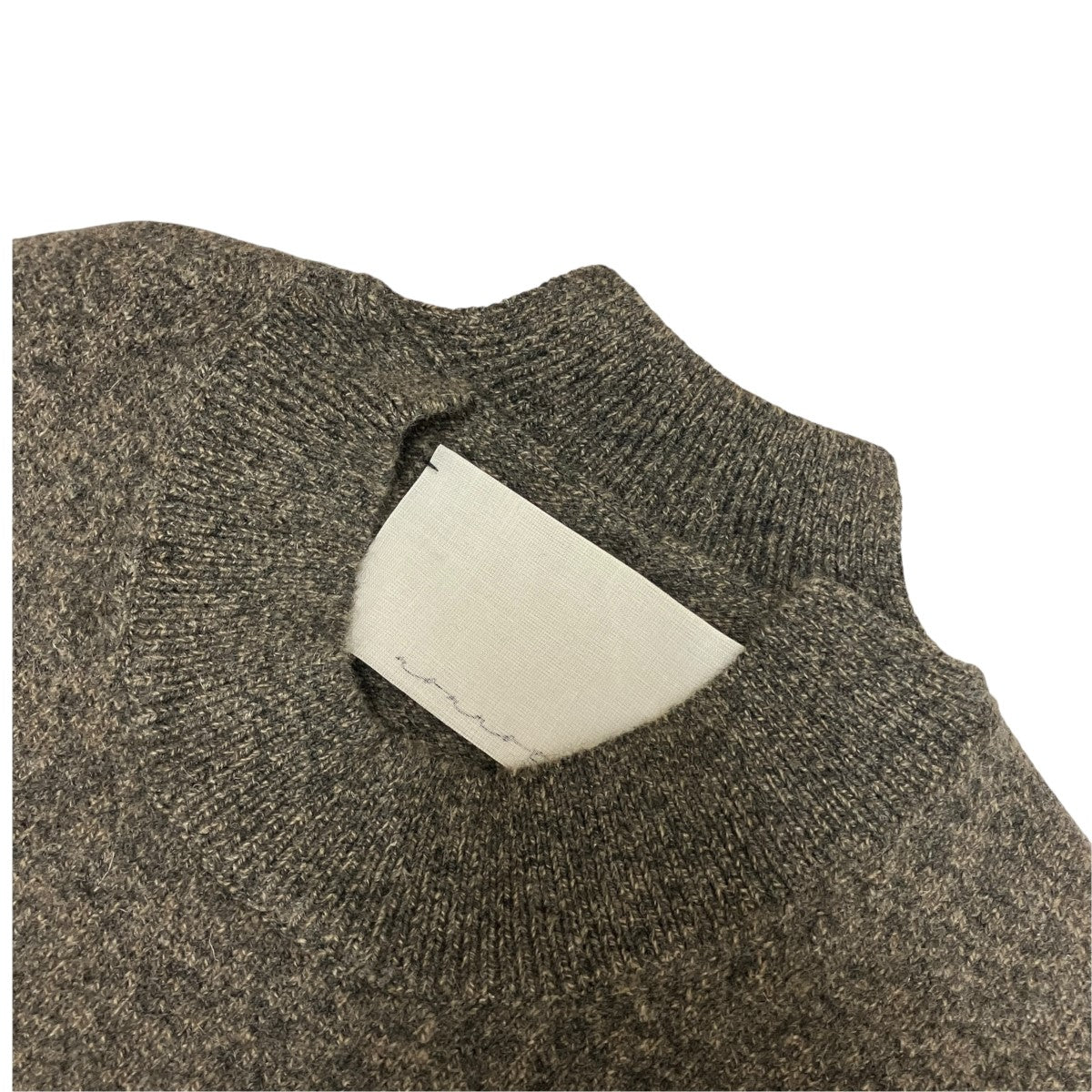 slit crew neck pullover-heavy oz yak knitヤクウールプルオーバーニットN-23A-038