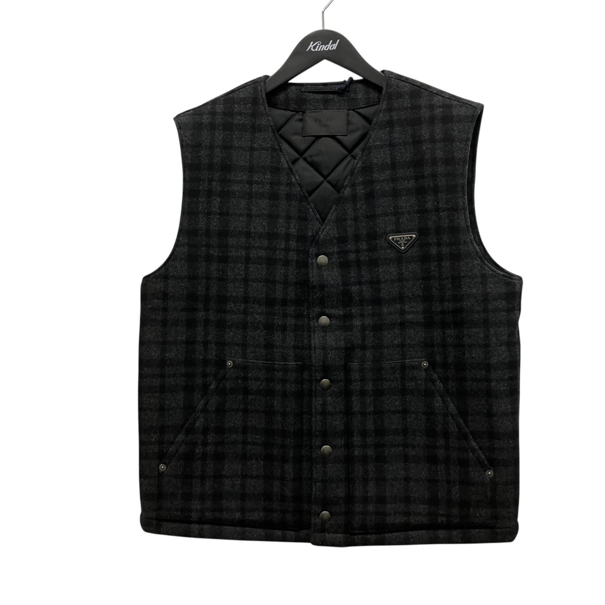 24AWPlaid Wool Vestチェック柄ウールベストSGC701