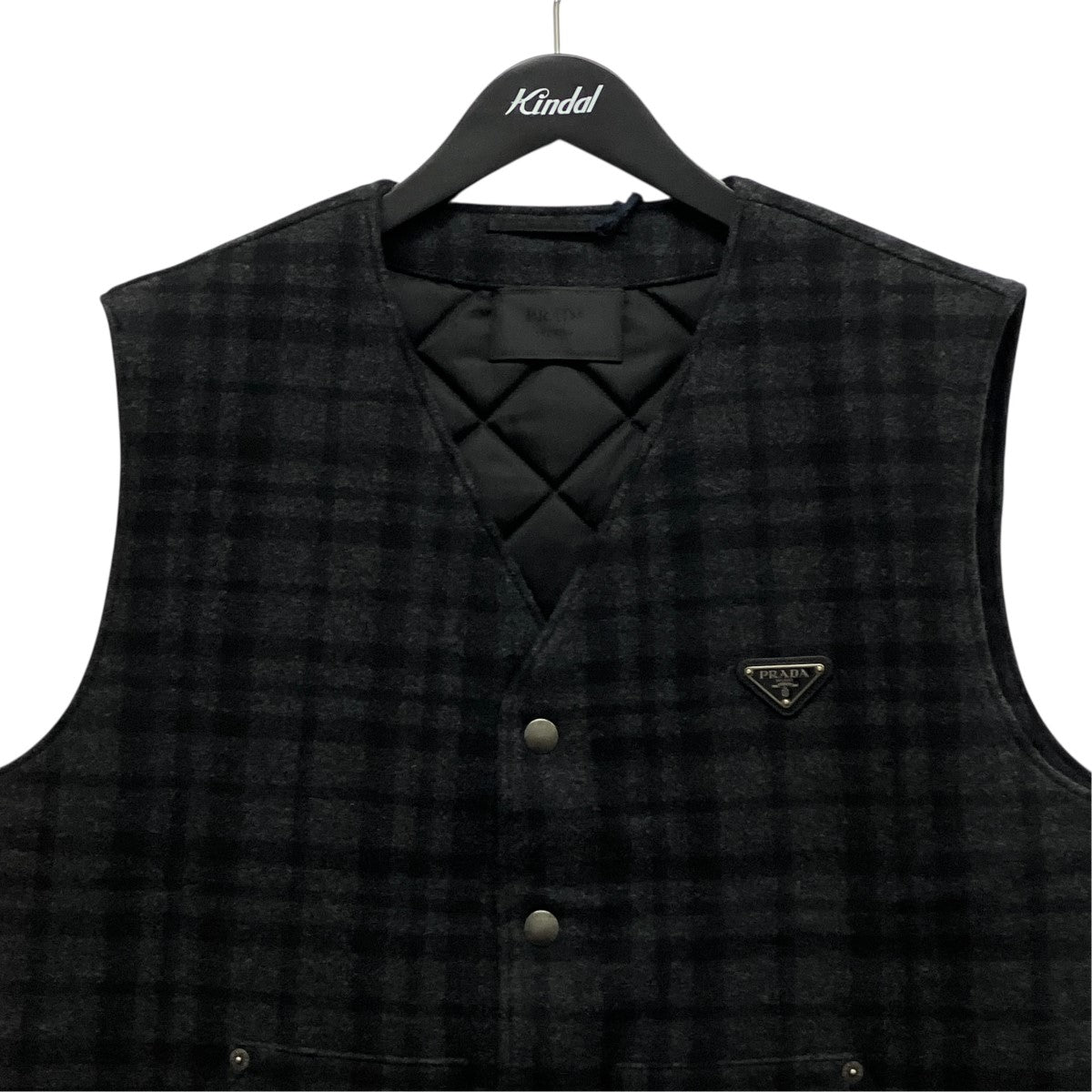 24AWPlaid Wool Vestチェック柄ウールベストSGC701