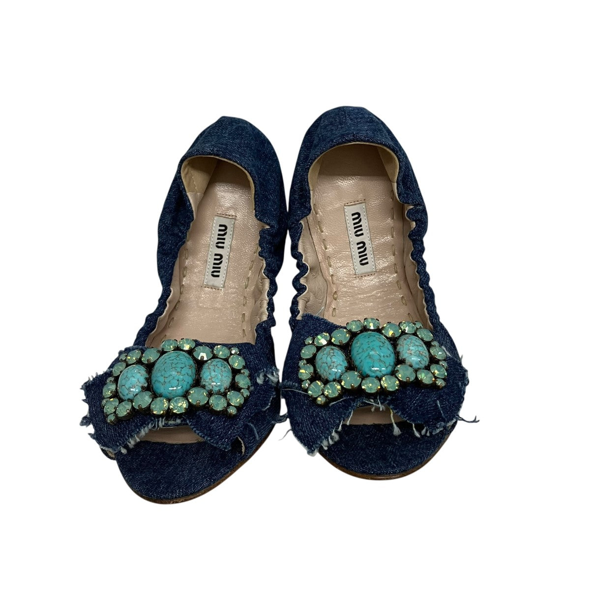 MIU MIU デニムビジューパンプス 古着・中古-2枚目のアイテム画像
