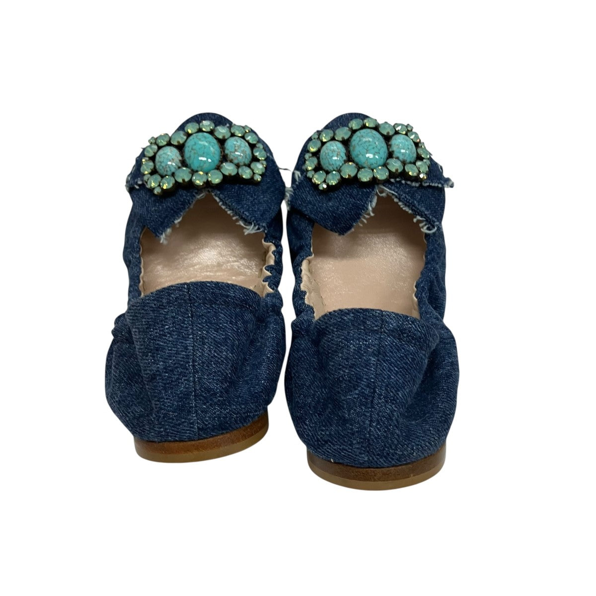 MIU MIU デニムビジューパンプス 古着・中古-4枚目のアイテム画像