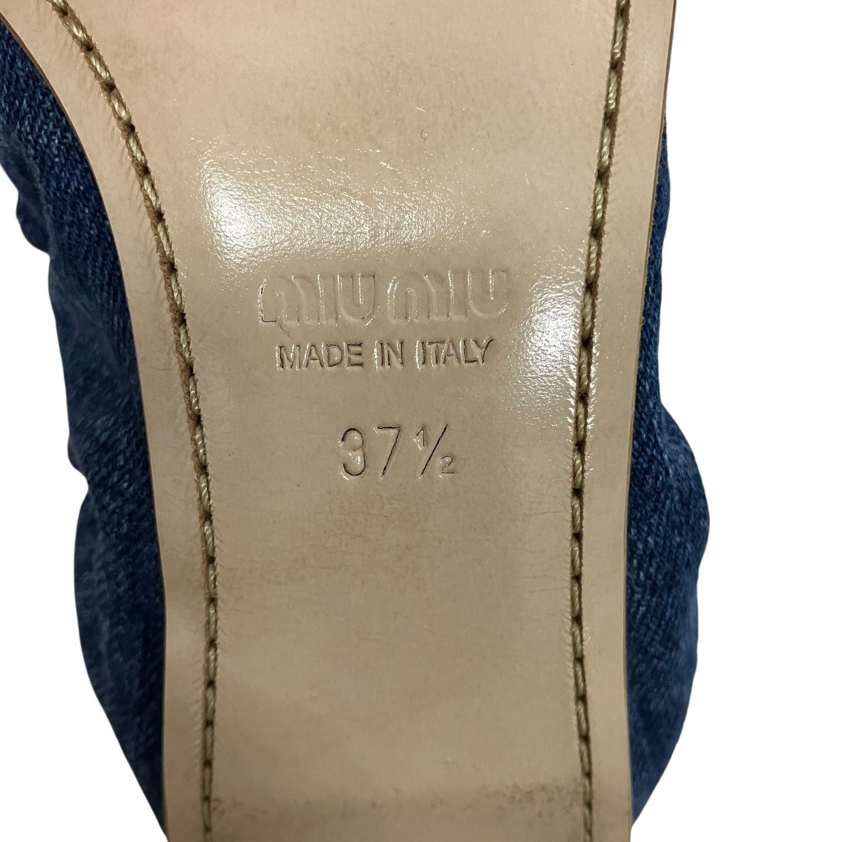 MIU MIU デニムビジューパンプス 古着・中古-6枚目のアイテム画像