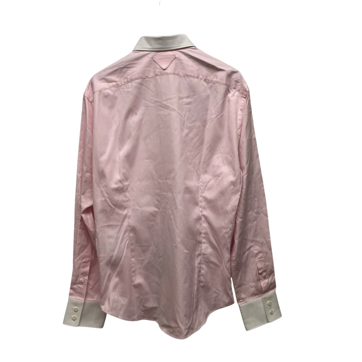 PRADA 24AW三角ロゴパッチクレリック長袖シャツUCN572 古着・中古-2枚目のアイテム画像