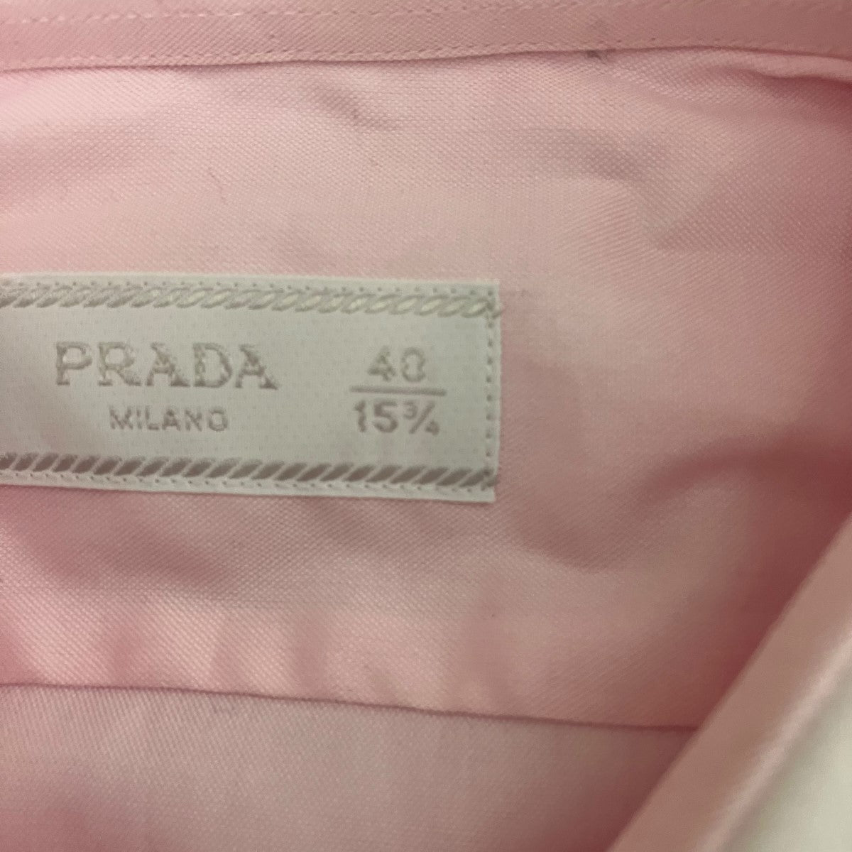 PRADA 24AW三角ロゴパッチクレリック長袖シャツUCN572 古着・中古-6枚目のアイテム画像