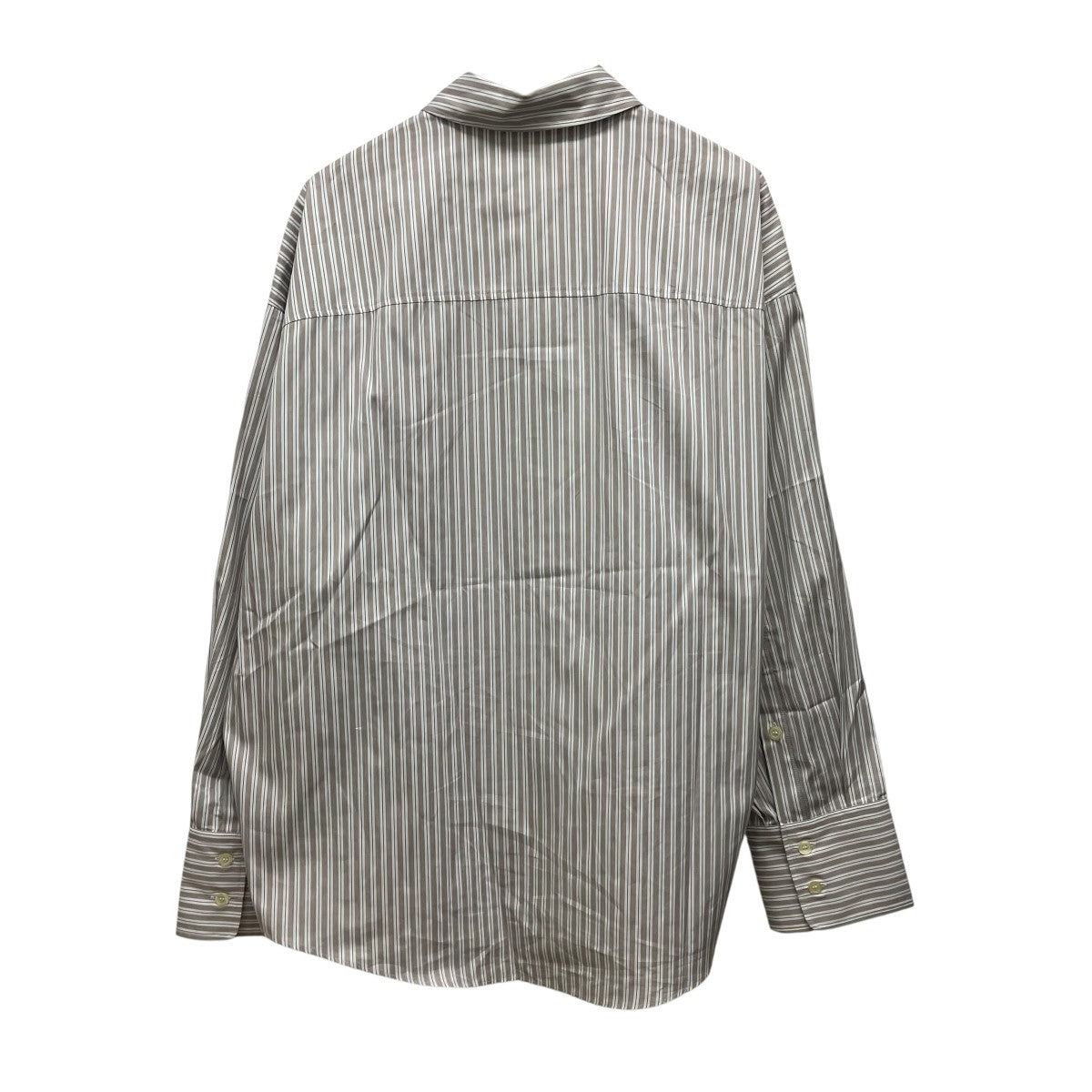 ROLD SKOV 25SSbat fit shirt-sand stripesストライプシャツ 古着・中古-2枚目のアイテム画像