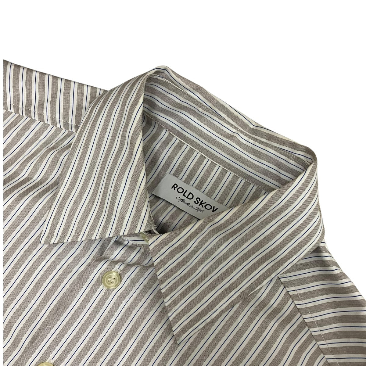ROLD SKOV 25SSbat fit shirt-sand stripesストライプシャツ 古着・中古-5枚目のアイテム画像