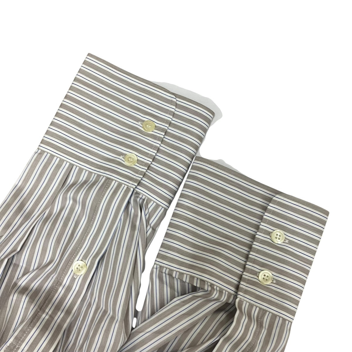 ROLD SKOV 25SSbat fit shirt-sand stripesストライプシャツ 古着・中古-6枚目のアイテム画像