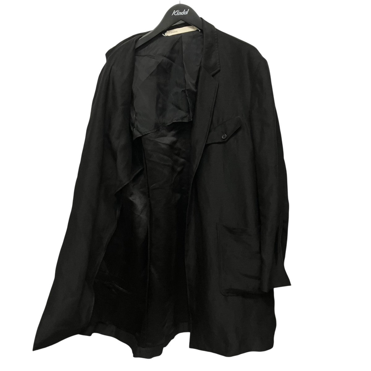 TOHNAI 25SSWASHED RAMIE SILK 1B LONG JACKETシルク混テーラードジャケットTOH25SS-03 古着・中古-3枚目のアイテム画像