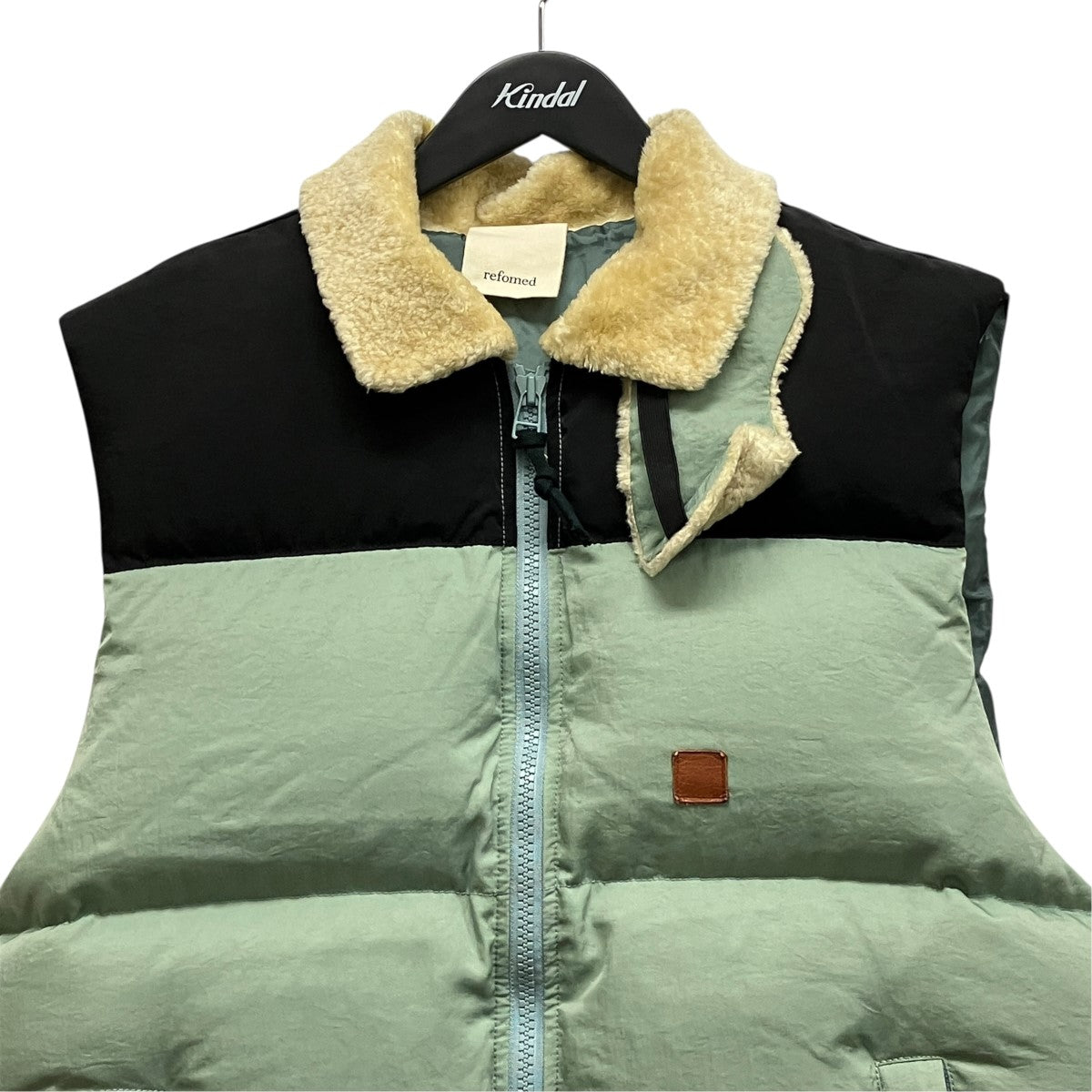 refomed SLEEPING DOWN VESTカラーボアジップアップダウンベストREVE004 古着・中古-4枚目のアイテム画像