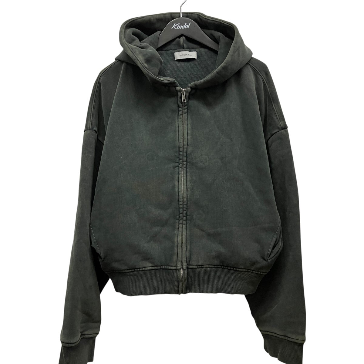 ダメージ加工フーデッドジップアップパーカーUNU-25-1004