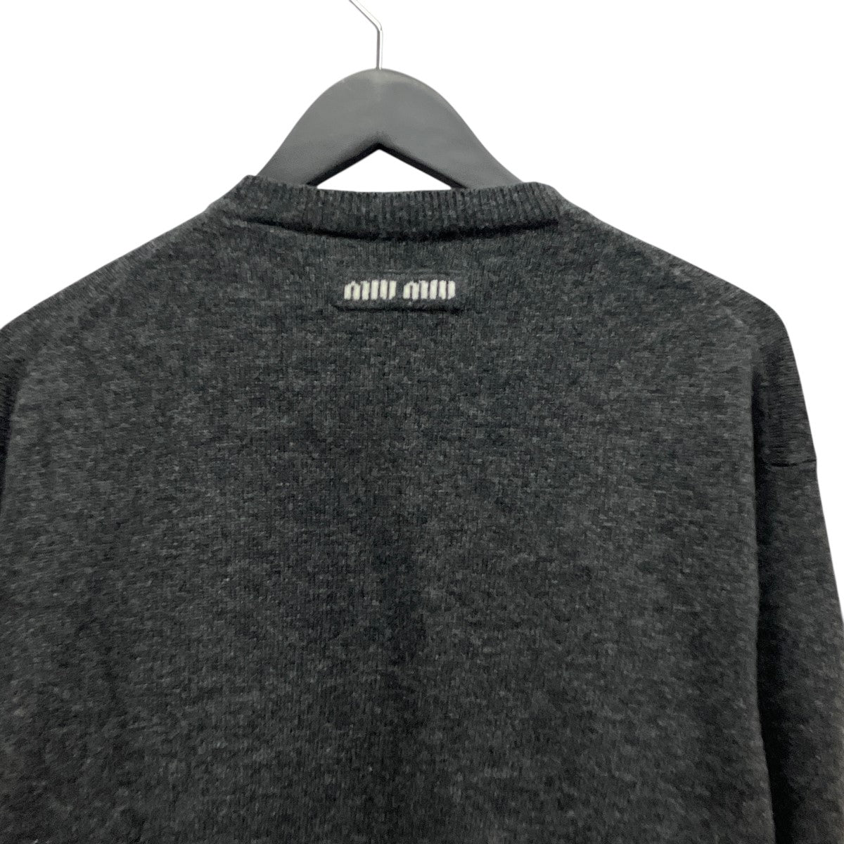 MIU MIU バックロゴニットカーディガンDNA02T 古着・中古-4枚目のアイテム画像