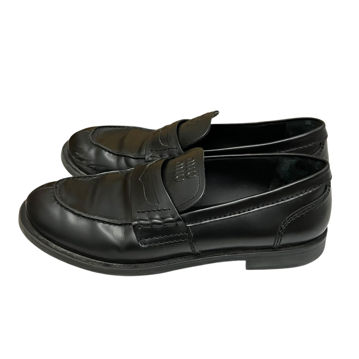 MIU MIU プラットフォームロゴローファー 古着・中古-4枚目のアイテム画像