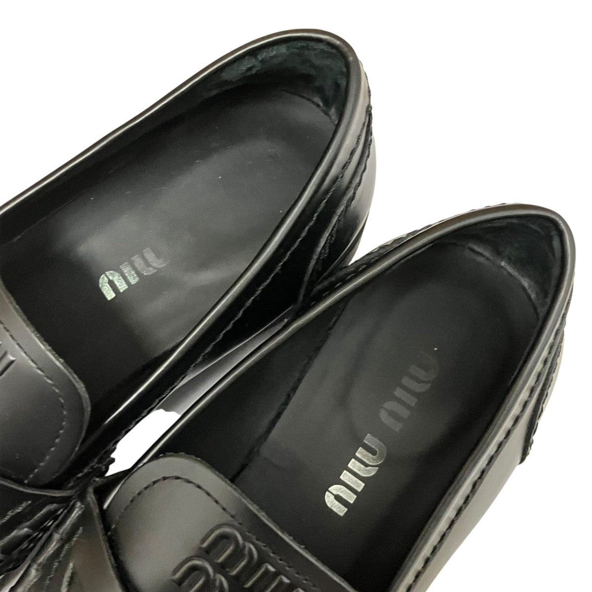 MIU MIU プラットフォームロゴローファー 古着・中古-8枚目のアイテム画像