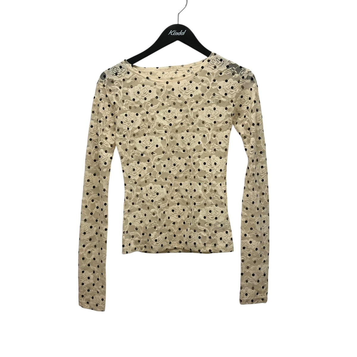 POPPY Dot lace see-through topドットシアーレースカットソー 古着・中古-1枚目のアイテム画像