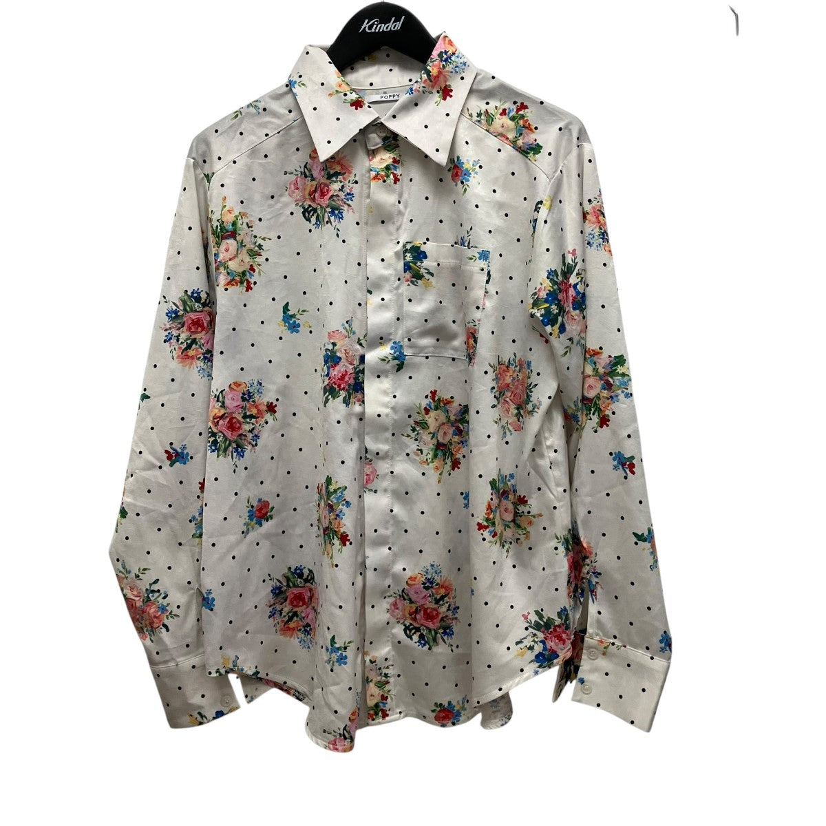 POPPY Dot flower shirtドットフラワープリントシャツ 古着・中古-1枚目のアイテム画像