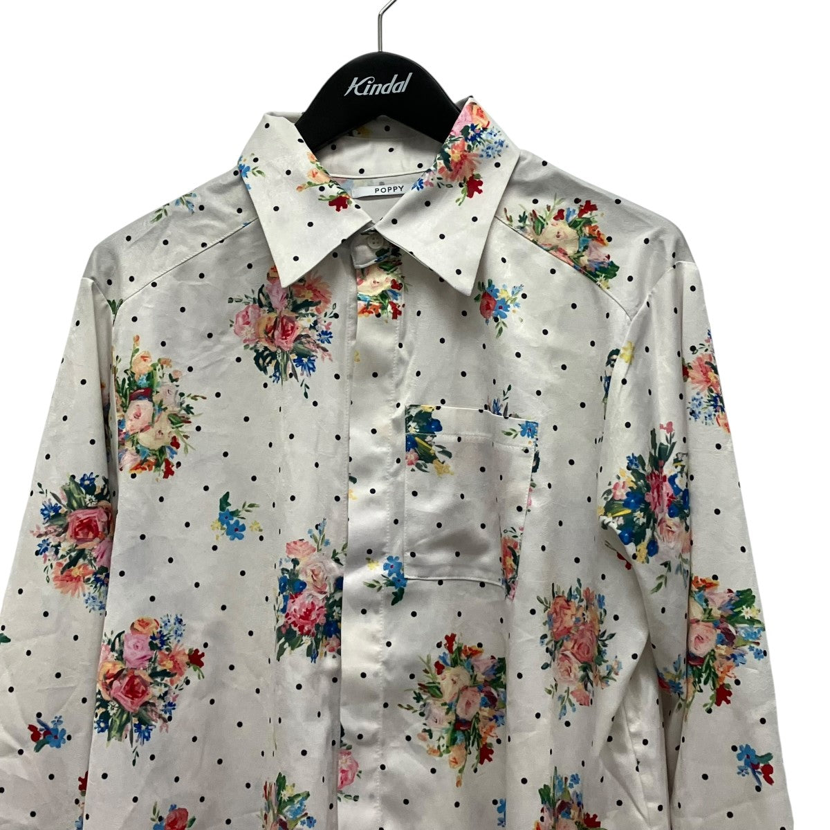 POPPY Dot flower shirtドットフラワープリントシャツ 古着・中古-3枚目のアイテム画像