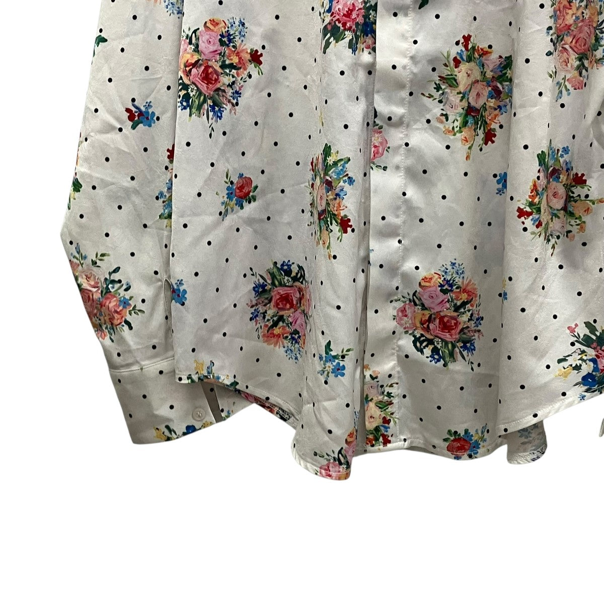 POPPY Dot flower shirtドットフラワープリントシャツ 古着・中古-4枚目のアイテム画像