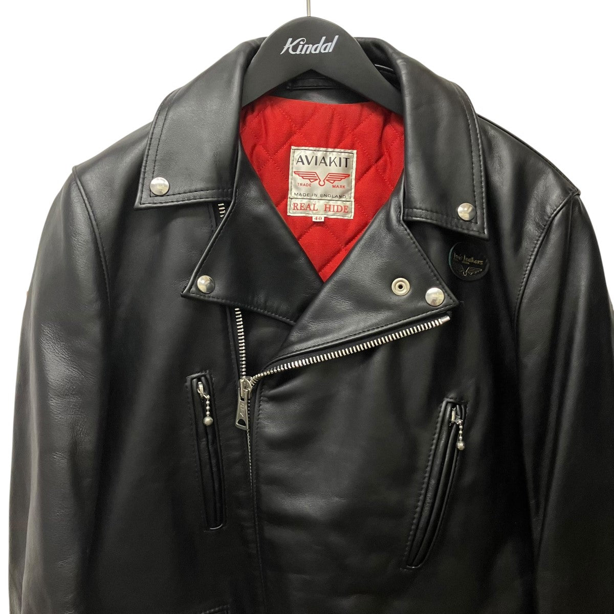 Lewis Leathers LIGHTNINGダブルライダースジャケット 古着・中古-3枚目のアイテム画像