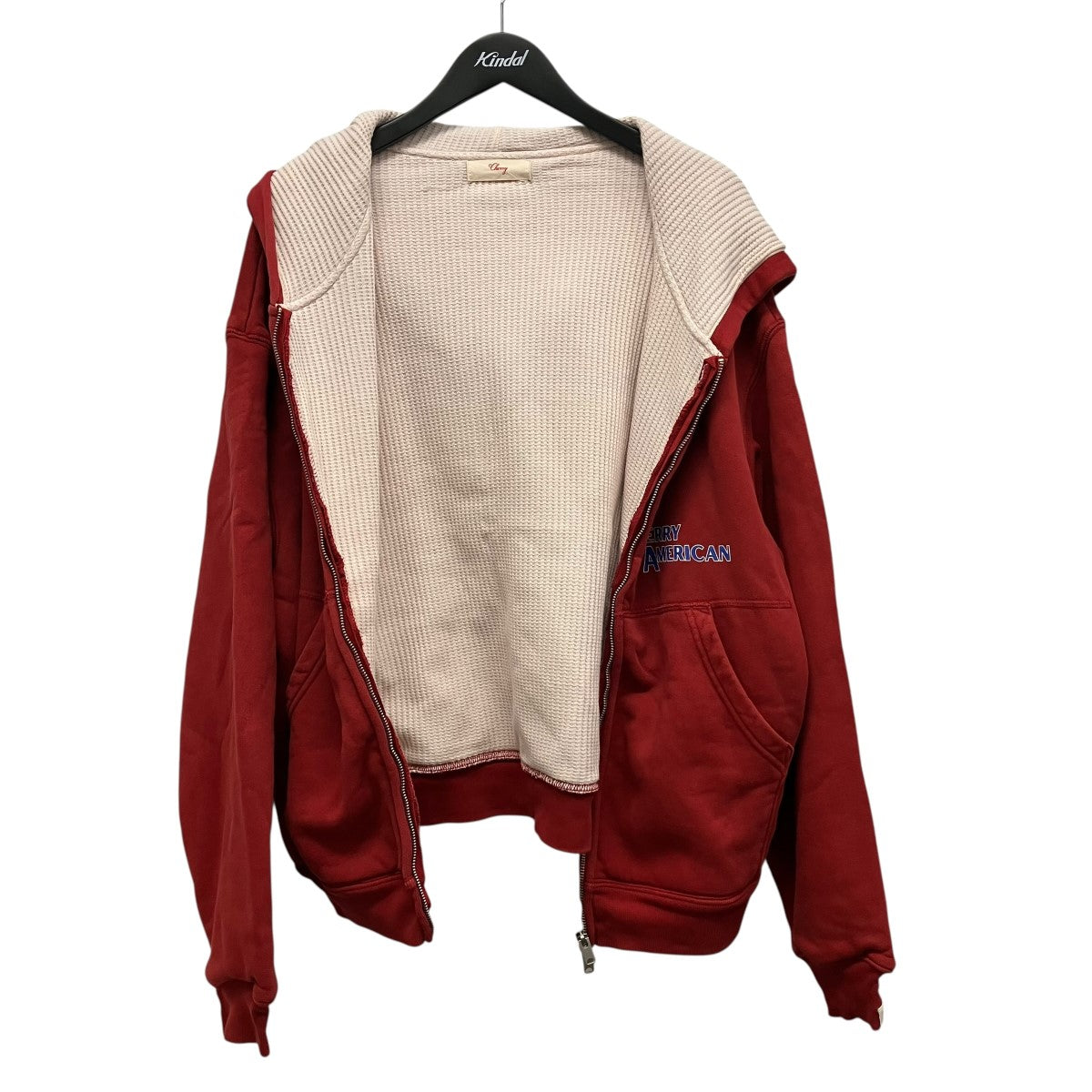 CHERRY LOS ANGLES サーマルZIP UPパーカー 古着・中古-3枚目のアイテム画像