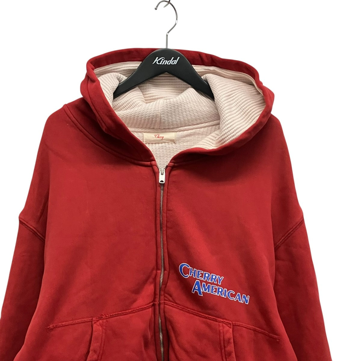 CHERRY LOS ANGLES サーマルZIP UPパーカー 古着・中古-4枚目のアイテム画像