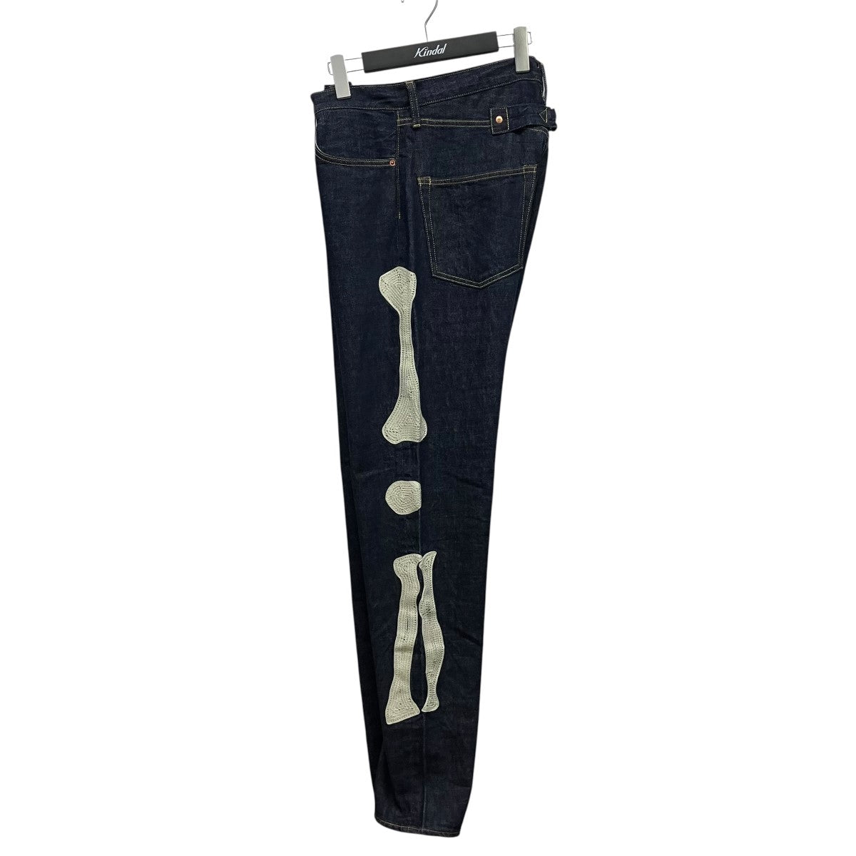 KAPITAL MEXICAN TUXEDO12．5ozメキシカンタキシード ボーン刺繍デニムパンツEK-1528LPA 古着・中古-3枚目のアイテム画像