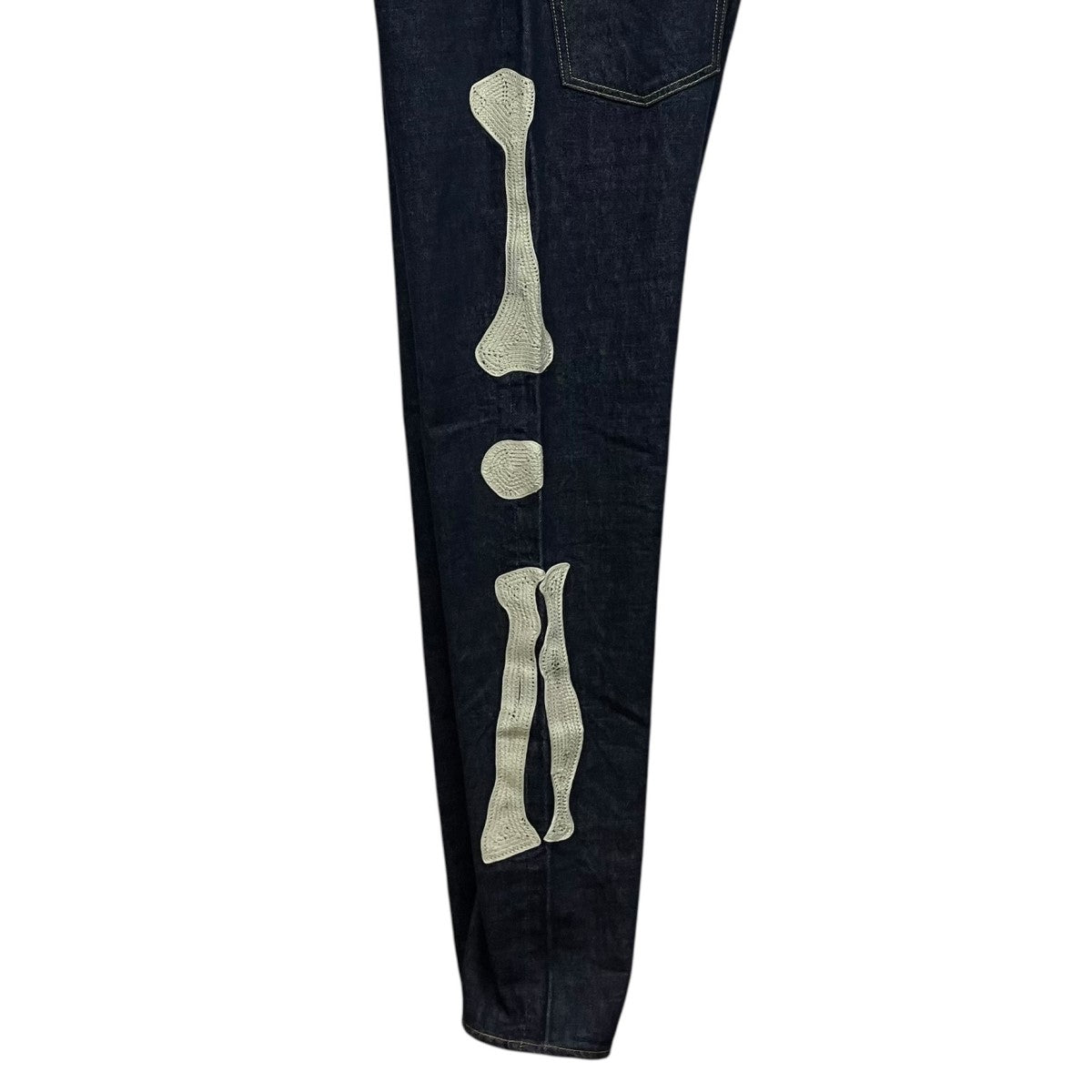 KAPITAL MEXICAN TUXEDO12．5ozメキシカンタキシード ボーン刺繍デニムパンツEK-1528LPA 古着・中古-7枚目のアイテム画像