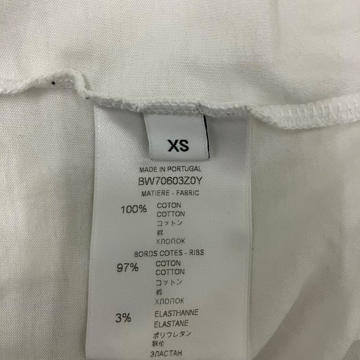 ダメージ加工ロゴプリントTシャツBW70603Z0Y