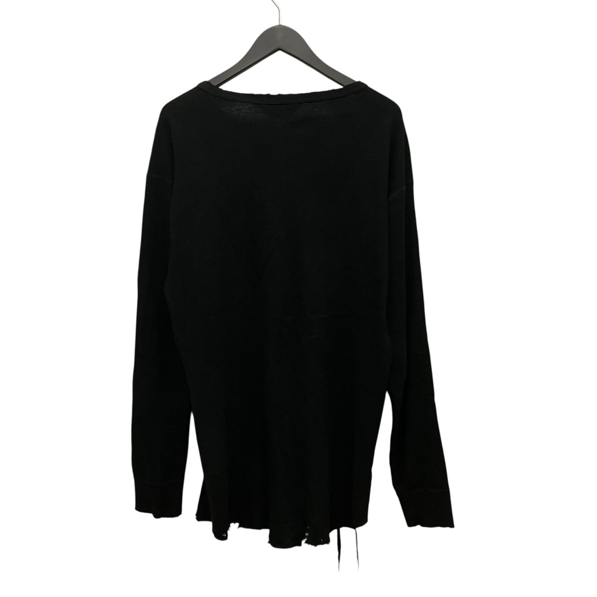 ANCELLM DAMAGE WAFFLE CREW LS T-SHIRTダメージ加工カットソーANC-CT37 古着・中古-2枚目のアイテム画像