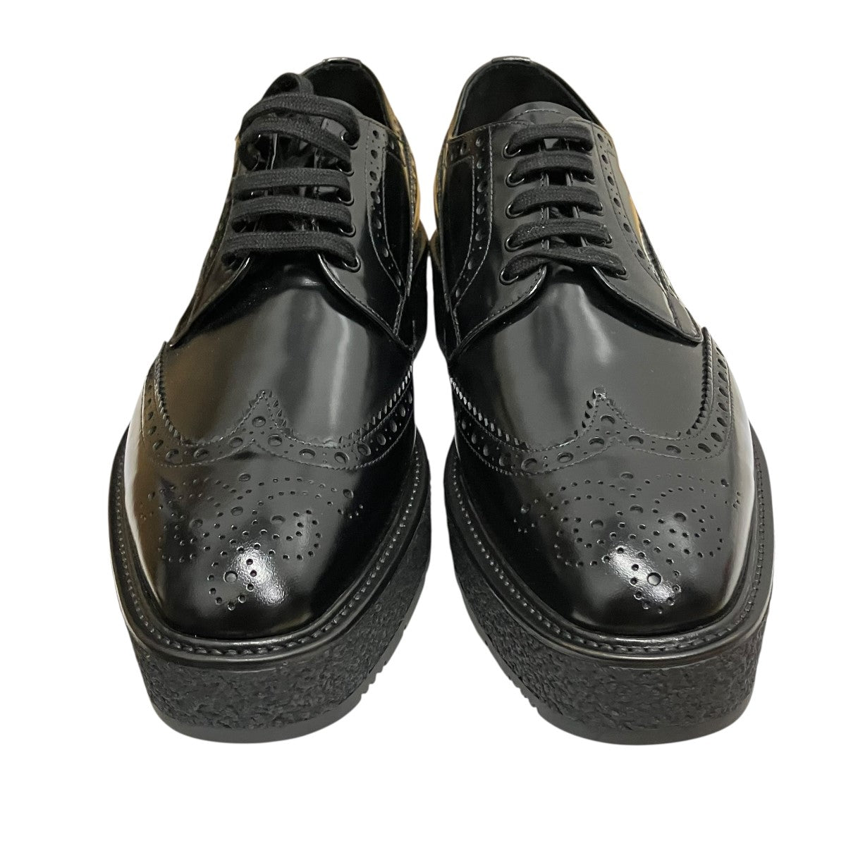 PRADA 厚底ウイングチップダービーシューズ2EG015 古着・中古-2枚目のアイテム画像