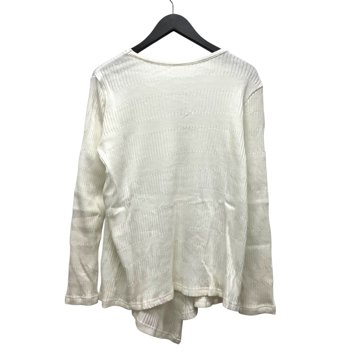 Y’s 25AWRANDOM RIB STRIPE ROUND NECK FLARE LONG SLEEVE TラウンドネックカットソーYL-T09-062 古着・中古-2枚目のアイテム画像
