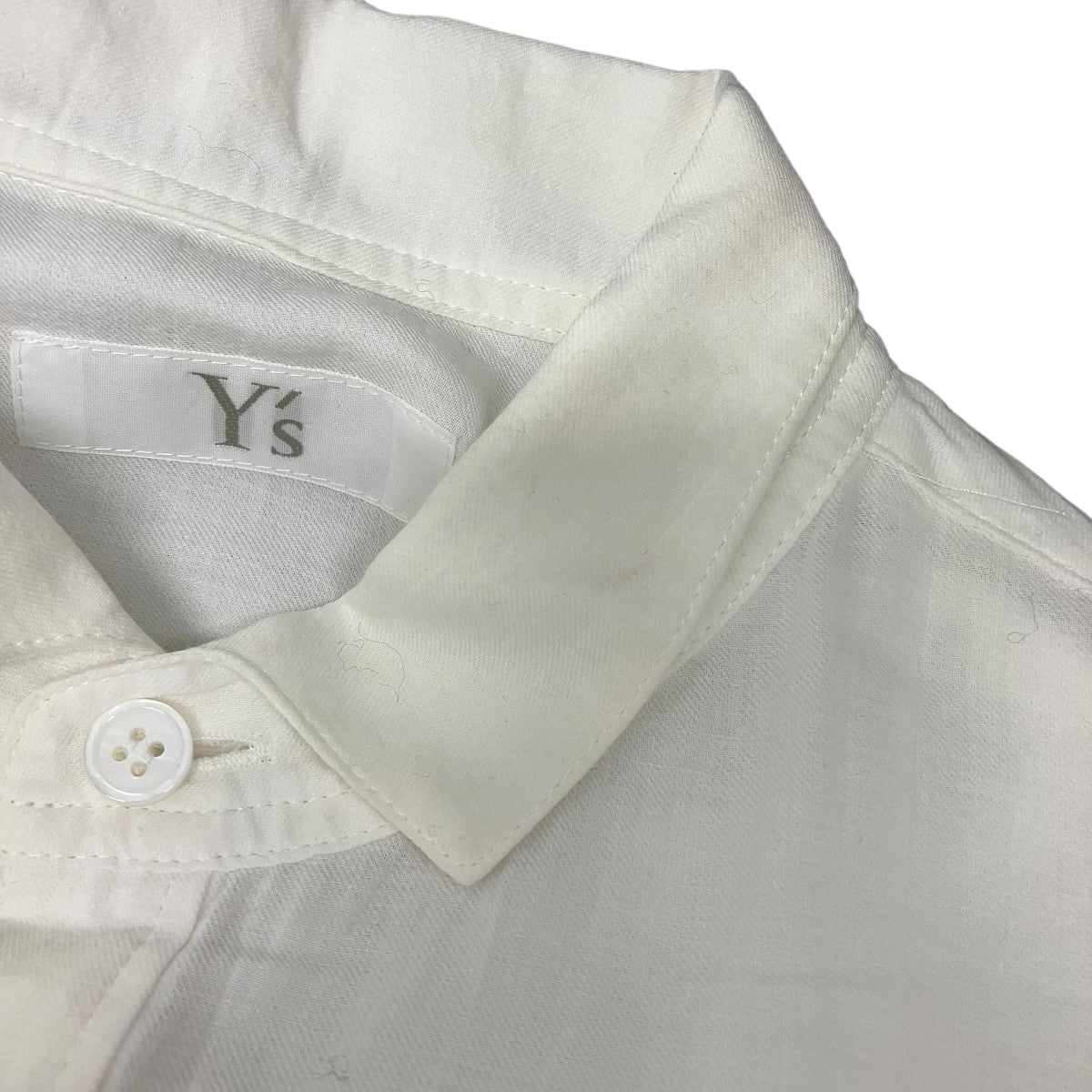 Y’s 25AWCOTTON VIYELLA DESIGN COLLAR BIG BLOUSEコットンビエラシャツYL-B14-021 古着・中古-6枚目のアイテム画像