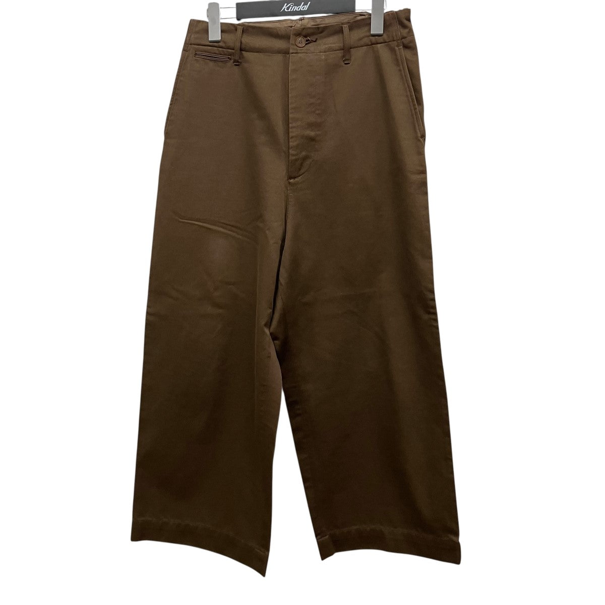 AURALEE WASHED FINX CHINO WIDE PANTSワークスラックスA8AP01CN 古着・中古-1枚目のアイテム画像